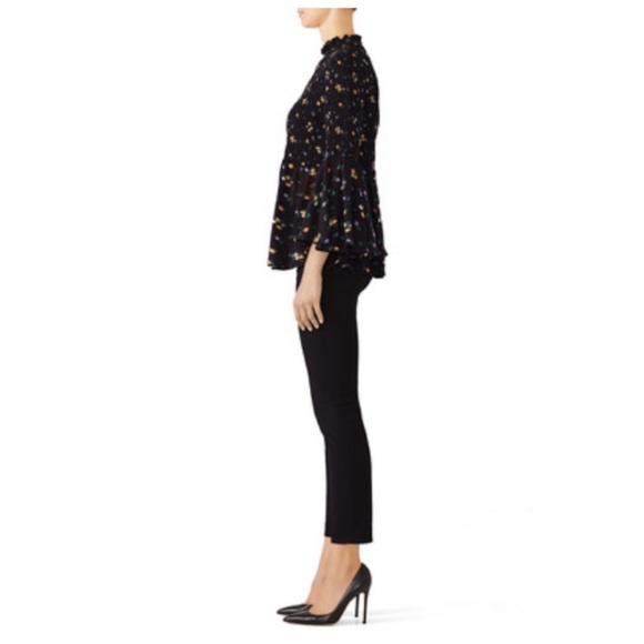byTimo • Bohemian Smocking Blouse Black Floral - Picture 4 of 5